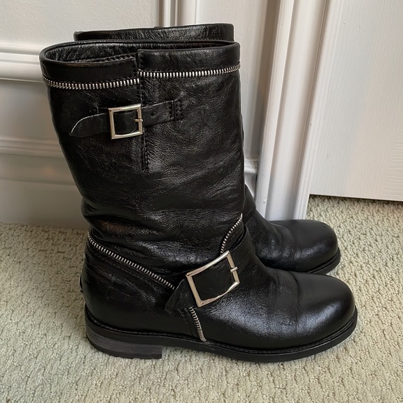Jimmy Choo motorcycle boots - Picture 3 of 8
